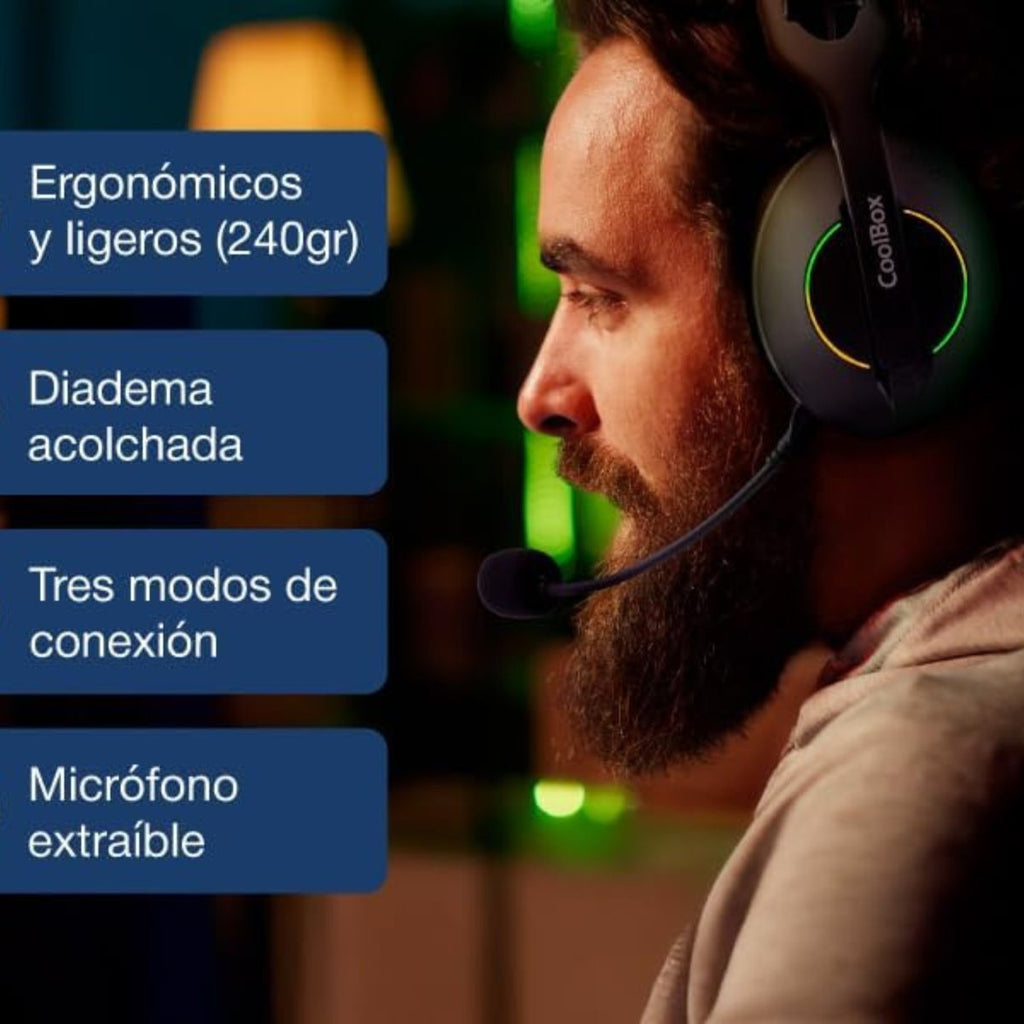 Auriculares Gaming Inalámbricos WB01 RGB
