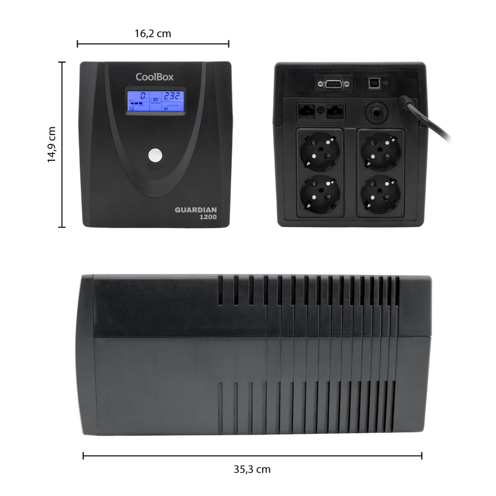 SAI Guardian 3 1200VA/720W con LCD