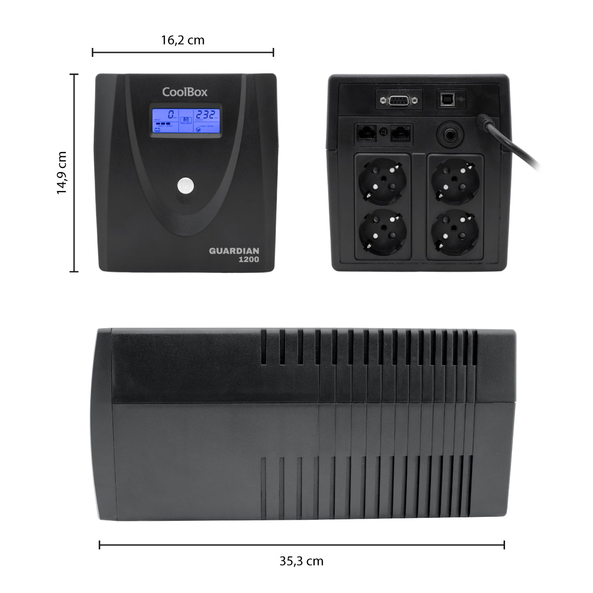 SAI Guardian 3 1200VA/720W con LCD
